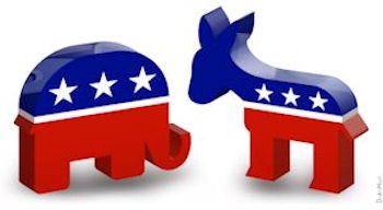 Political Party Symbols in 3-D